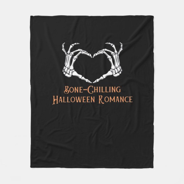 Manta Polar Halloween Haunted Heart Skeletal Bone Chilling Cla (Anverso)