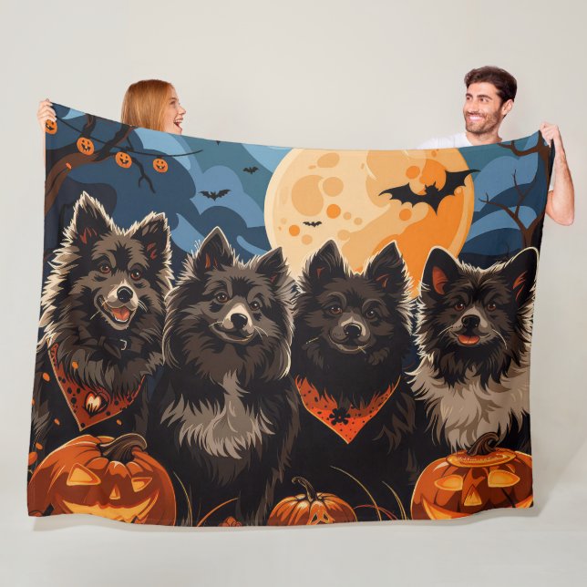 Manta Polar Halloween Lapphund finlandés Spooky (In situ)