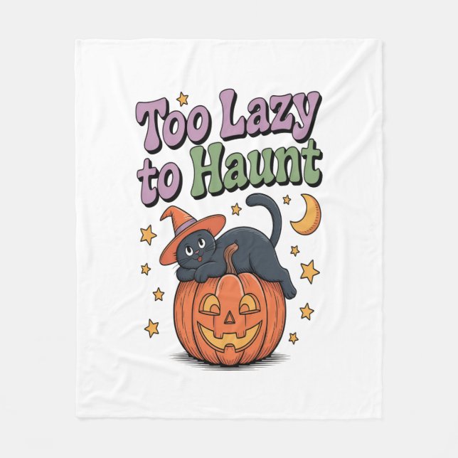 Manta Polar Halloween Lazy Ghost (Anverso)