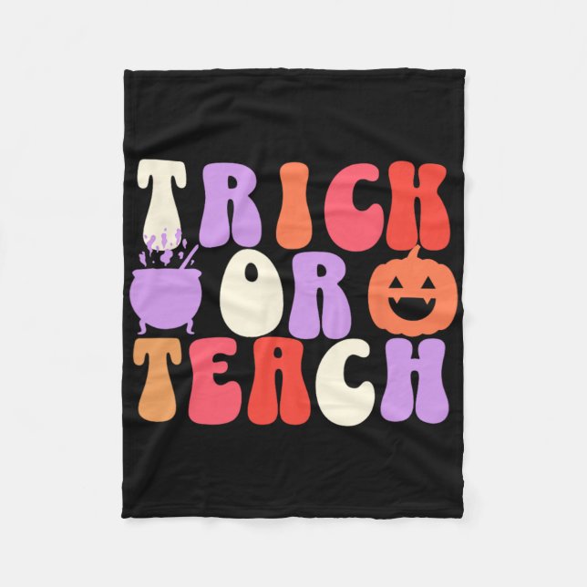 Manta Polar Halloween: Maestra Trick O Teach Groovy (Anverso)
