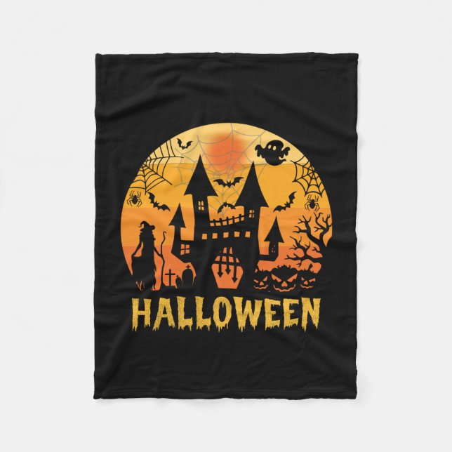 Manta Polar Halloween Mejor cumpleaños de Halloween (Anverso)