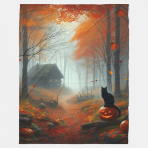 Manta Polar Halloween/otoño/otoño/otoño/calabaza/gato