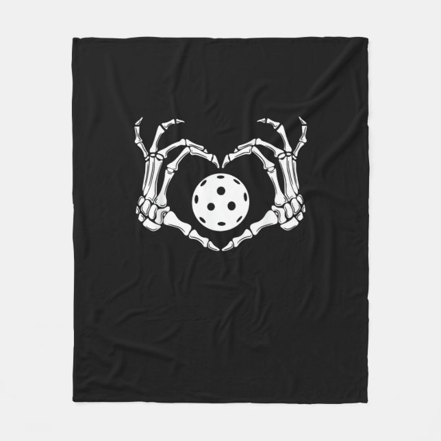 Manta Polar Halloween Pickle Skeleton Heart Hands (Anverso)