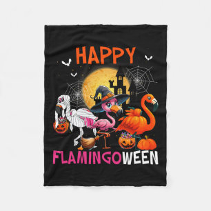 Manta Polar Halloween Pink Flamingo Costume Skeleton Bruja