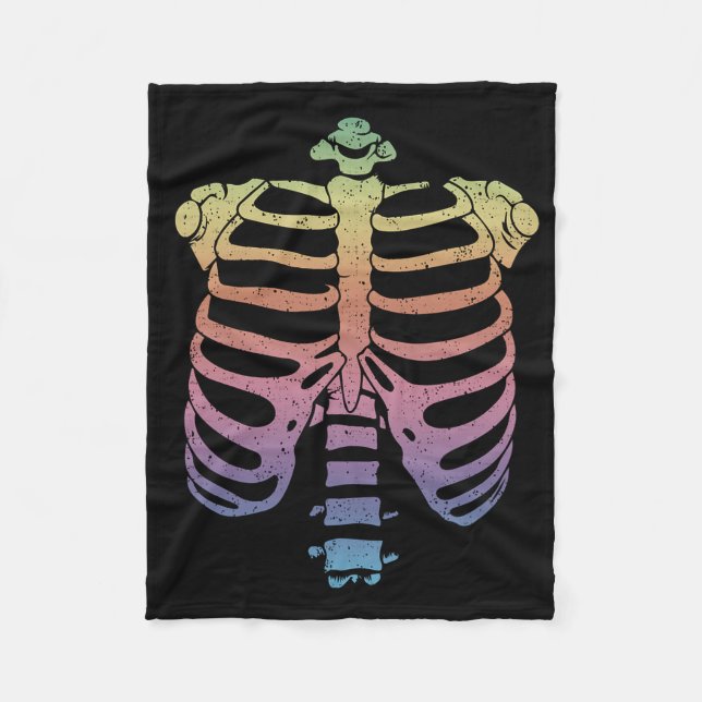 Manta Polar Halloween Skeleton Cage Zombie Costume Tee (Anverso)
