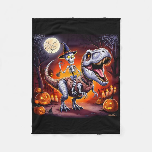 Manta Polar Halloween Skeleton T-rex (Anverso)