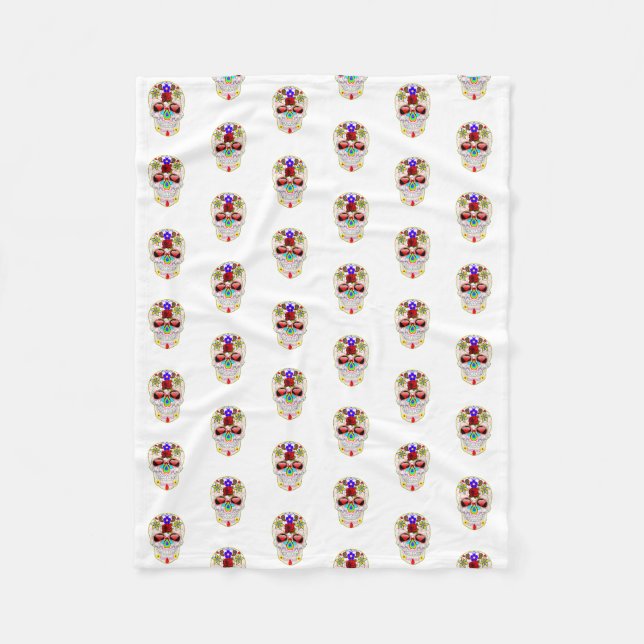 Manta Polar Halloween Skull (Anverso)