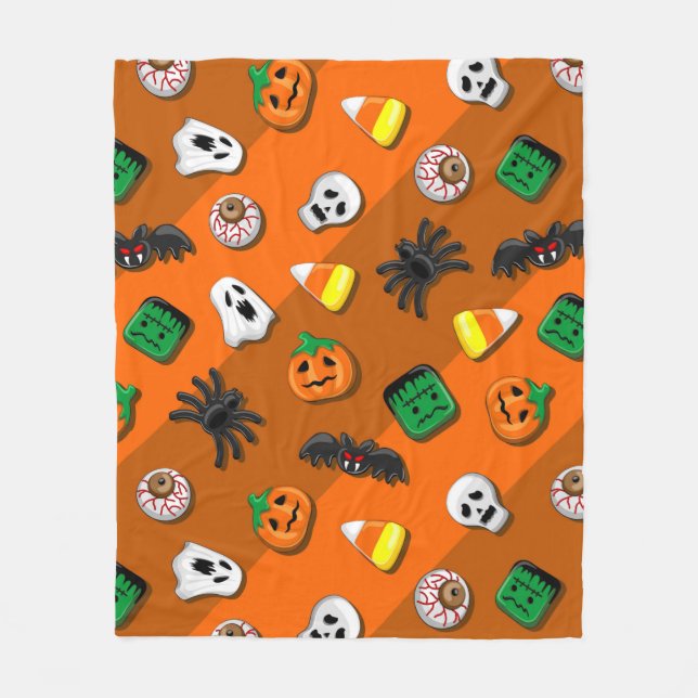 Manta Polar Halloween Spooky Candies Fiesta (Anverso)