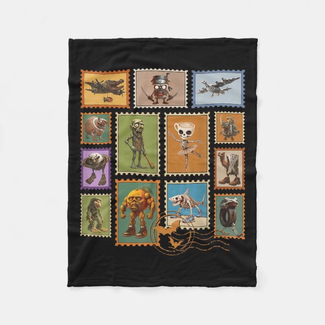 Manta Polar Halloween Stal Stamps Italian Brainrot Zombie  (Anverso)