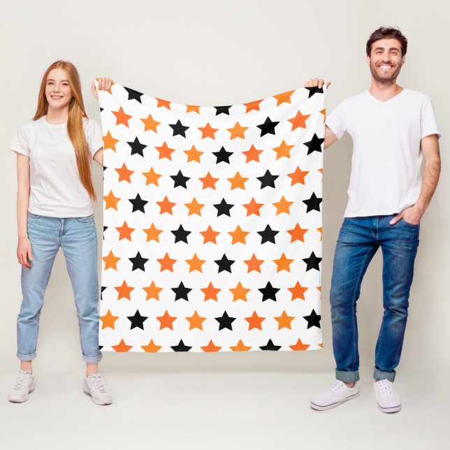 Manta Polar Halloween Stars Fleece Blanket (In situ)