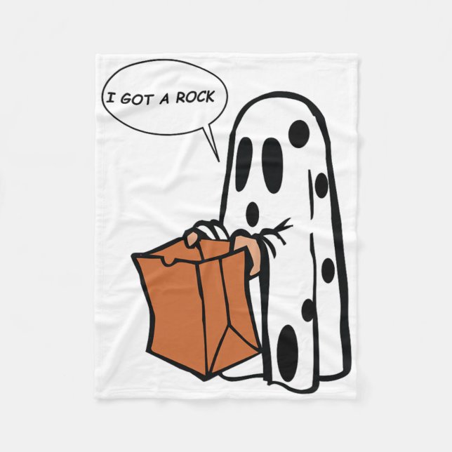 Manta Polar Halloween Tengo Un Fantasma De Rock (Anverso)