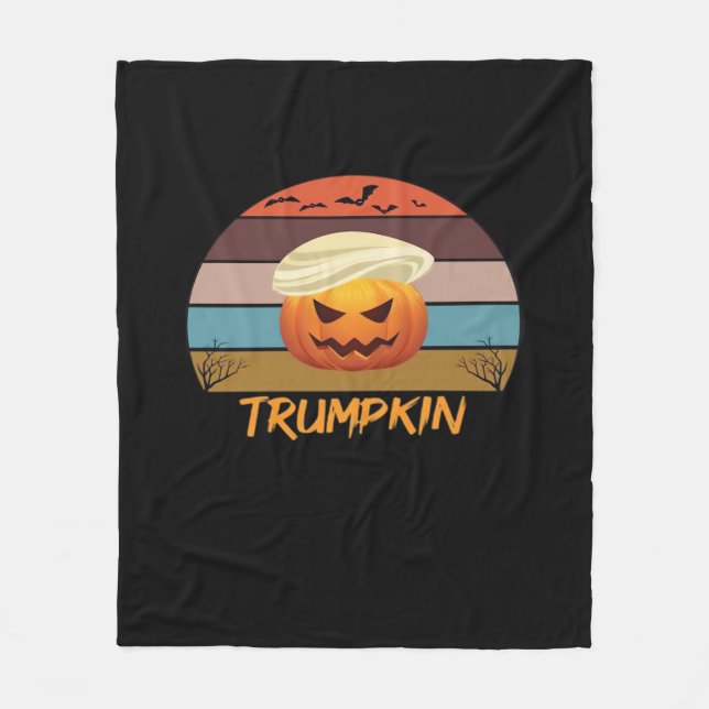 Manta Polar Halloween Trumpkin nos vintage (Anverso)