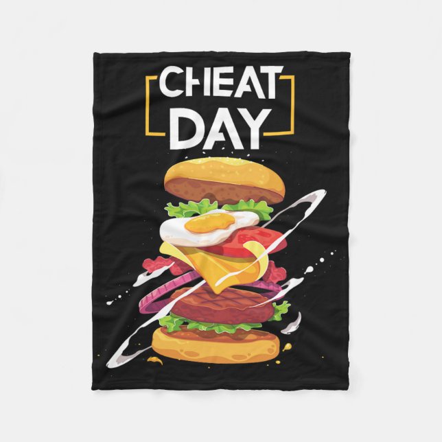 Manta Polar Hamburger Lover Regalo Gimnasio de comida rápida C (Anverso)