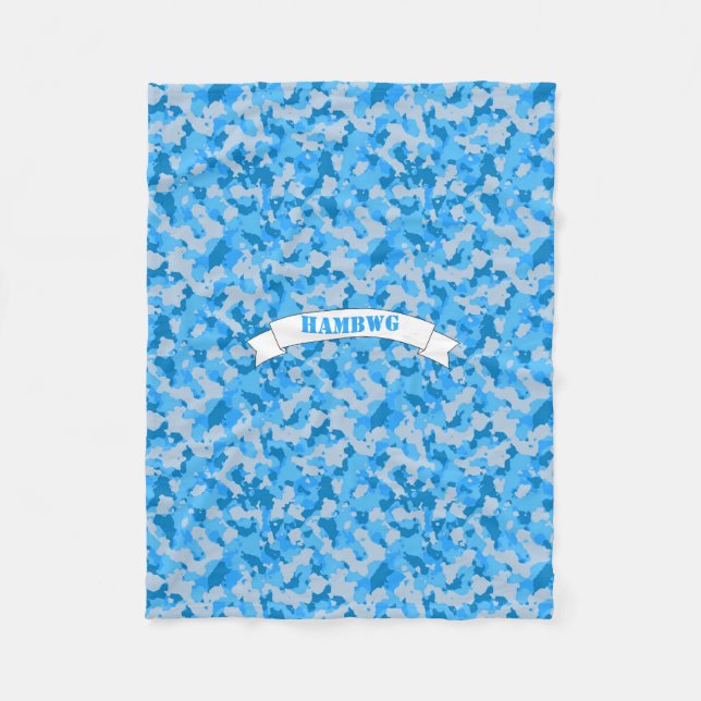 Manta Polar HAMbWG - Fleece Blanket - Camuflaje azul (Anverso)