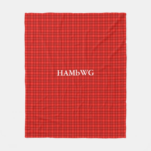 Manta Polar HAMbWG Fleece Blanket - Red Plaid (Anverso)
