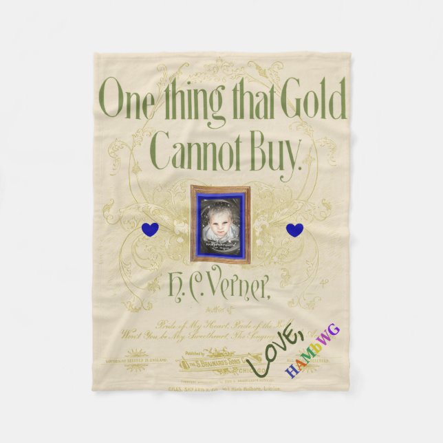 Manta Polar HAMbyWG - Fleece Baby Blanket - One Thing Gold... (Anverso)