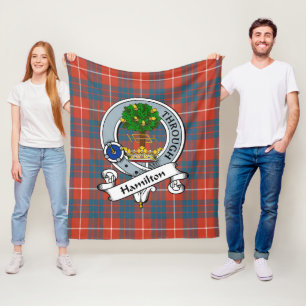 Manta Polar Hamilton Ancient Clan Badge Tartan Plaid