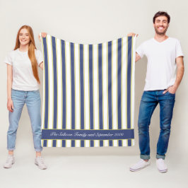 Manta Polar Hamptons Nautical Naval and White Boating Stripes