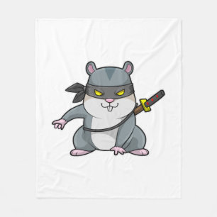 Manta Polar Hámster como Ninja en artes marciales con espada