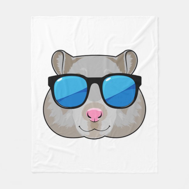 Manta Polar Hamster con gafas de sol (Anverso)