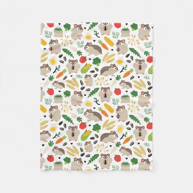 Manta Polar Hamsters Y Sus Tratos (Anverso)