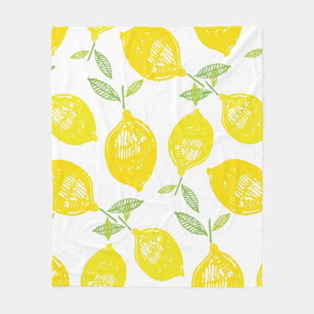 Manta Polar Hand drawn doodle tropical fruit pattern backgroun (Anverso)