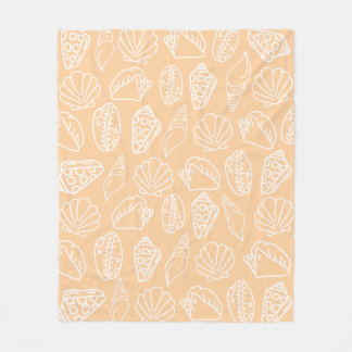 Manta Polar Hand-drawn Sandy Shells Fleece Blanket