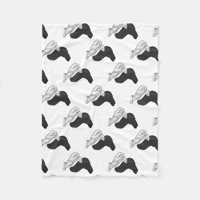 Manta Polar Hand Silhouette Camel (Anverso)
