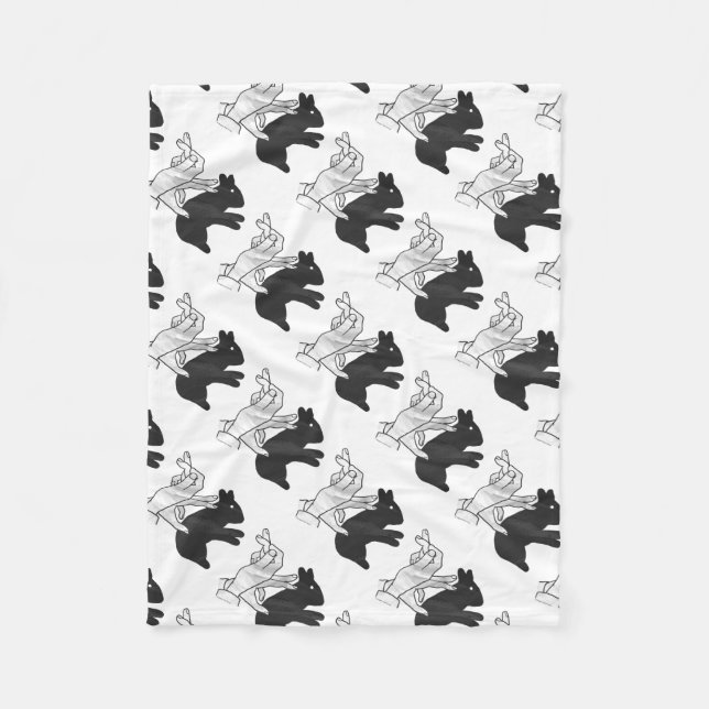 Manta Polar Hand Silhouette Rabbit (Anverso)