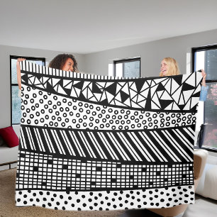 Manta Polar Handpainted black and design white