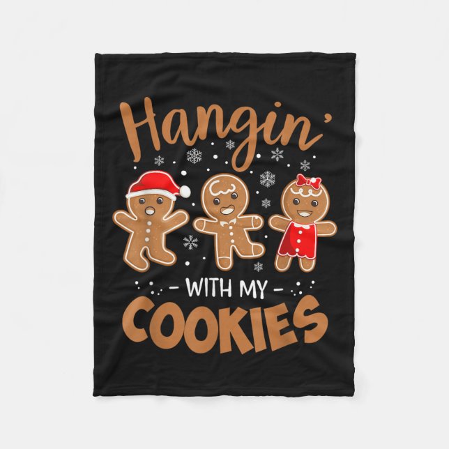 Manta Polar Hangin Con Mis Cookies Navidades De Gingerbread (Anverso)
