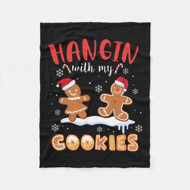 Manta Polar Hangin Con Mis Cookies Navidades De Gingerbread En (Anverso)