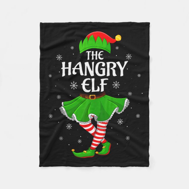 Manta Polar Hangry Elf Christmas Family Girls Women Elf Squad  (Anverso)