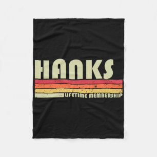 Manta Polar Hanks Surname Funny Retro Vintage años 80 años 90