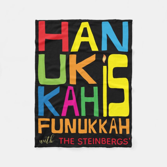 Manta Polar Hanukkah es Funukkah Fleece Blanket (Anverso)