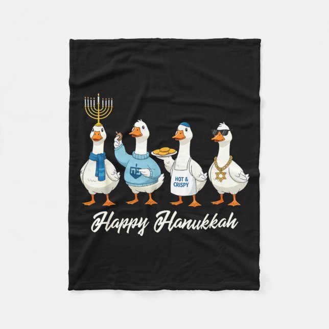 Manta Polar Hanukkah Goose Happy Hanukkah Menorah Dreidel Jewi (Anverso)