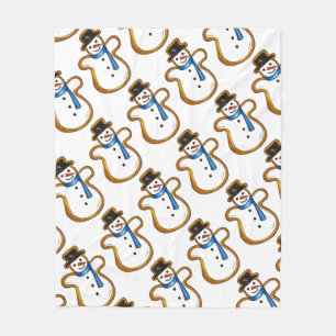Manta Polar Hanukkah Navidades de Snowman, hombre de nieve
