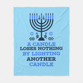 Manta Polar Hanukkah Quote Fleece Blanket