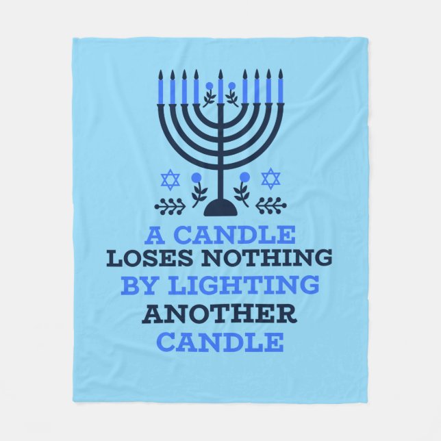 Manta Polar Hanukkah Quote Fleece Blanket (Anverso)