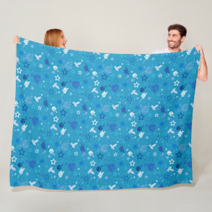 Manta Polar Hanukkah Stars Fleece Blanket