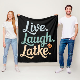 Manta Polar Hanukkah Vive Ríe Latke Divertida Fiesta Familia