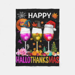 Manta Polar Happ de Navidades de Acción de Gracias de Hallowee