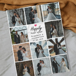 Manta Polar Happily Ever After Script Photo Collage Pink Heart