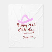 Happy 20th birthday pink cowboy girl name date sim