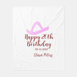 Manta Polar Happy 20th birthday pink cowboy girl name date sim