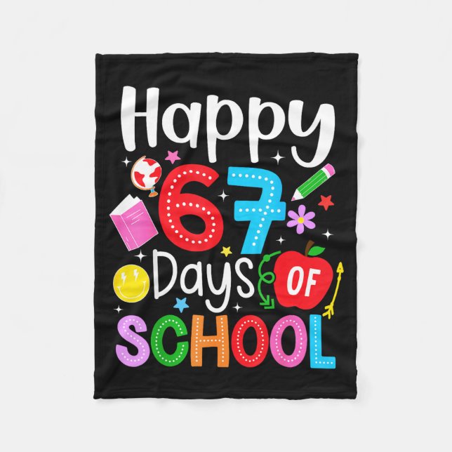 Manta Polar Happy 67 Days Of School Funny Six Seven Meme Teach (Anverso)