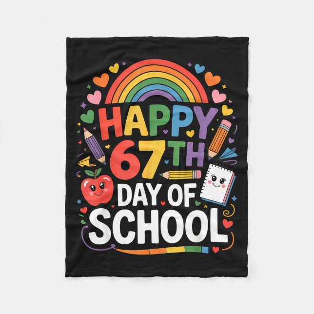 Manta Polar Happy 67th Day Of School Meme 67 Days Of School Ra (Anverso)