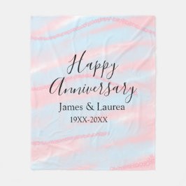 Manta Polar Happy anniversary wedding name date year pastel