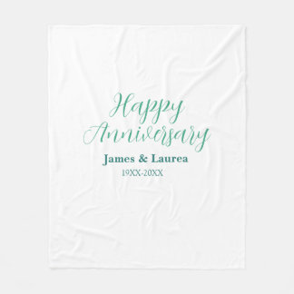 Manta Polar Happy anniversary wedding name date year simple mi