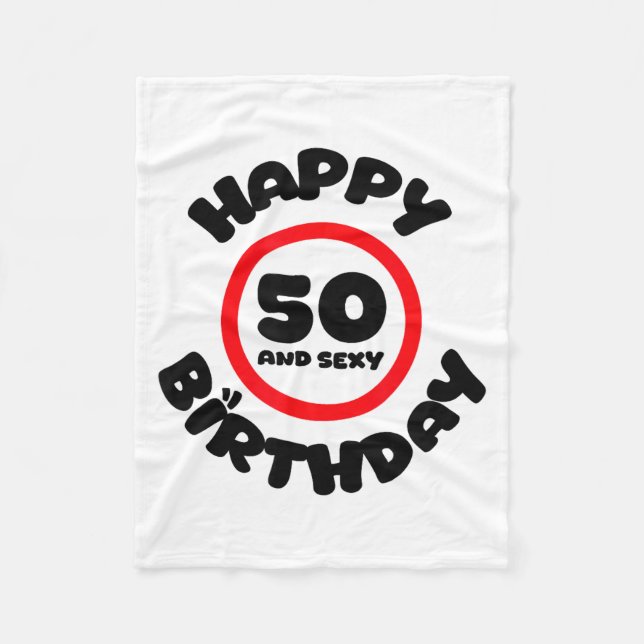 Manta Polar Happy Birthday 50 And Y Funny 50th Birthday Gift  (Anverso)